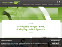 Tablet Screenshot of osteopathie-hebgen.de